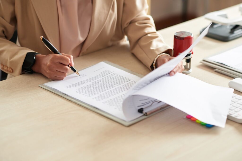 preparing documents for notarization of an affidavit