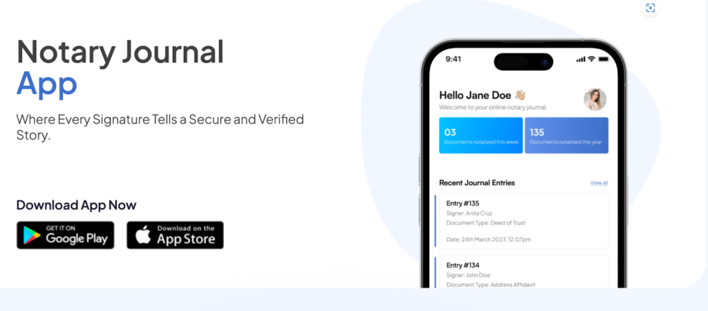 Notary Journal App screenshot